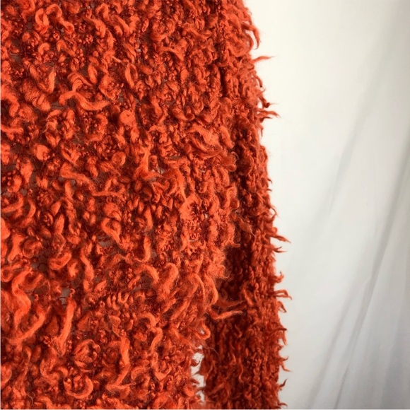 Like new! Free People Shaggy Orange Knit Sweater Top! Size XS - Picture 5 of 9